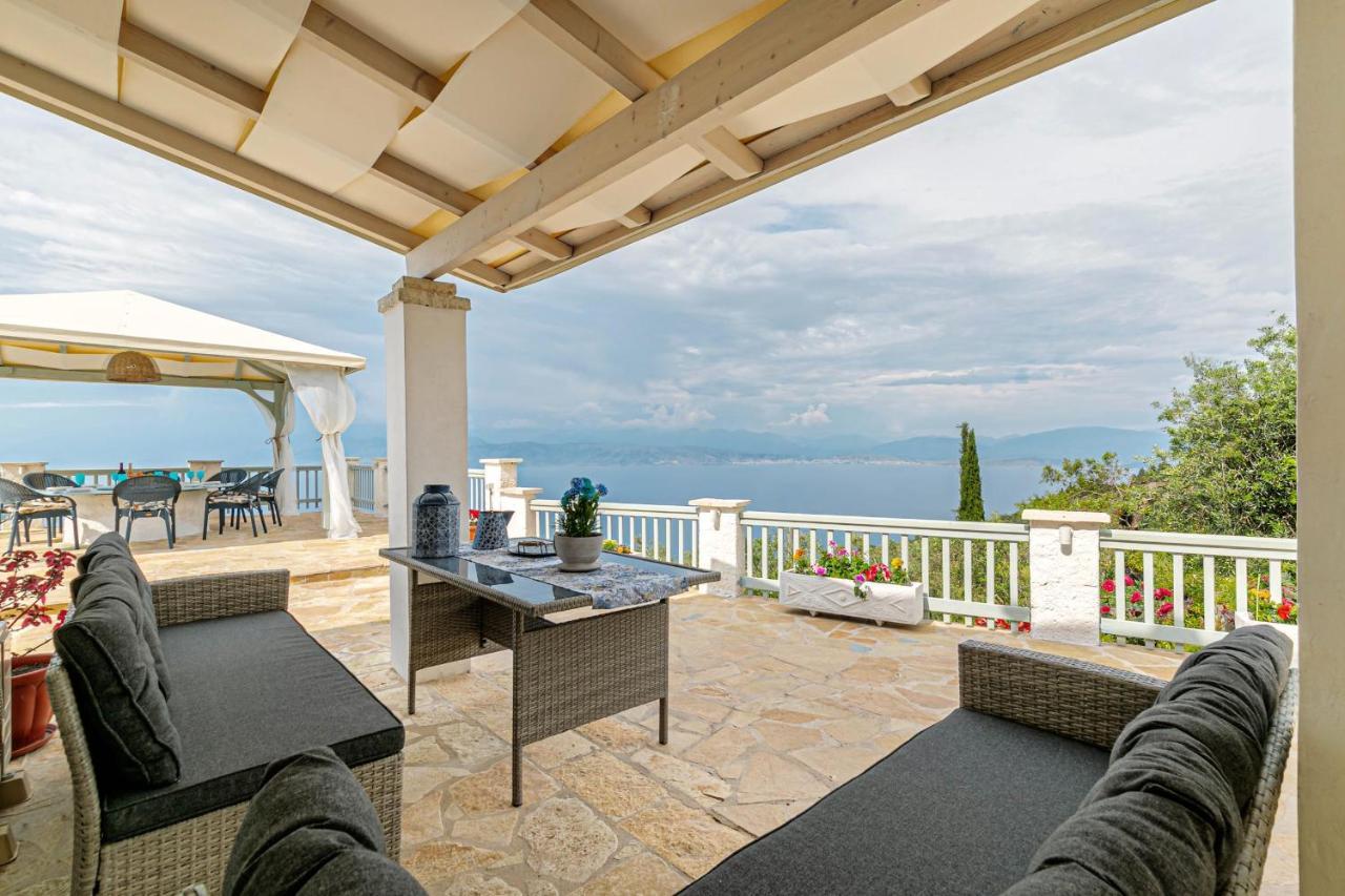Villa Orizontas Corfu, Private Villa With Breathtaking Views Loutses Exterior foto